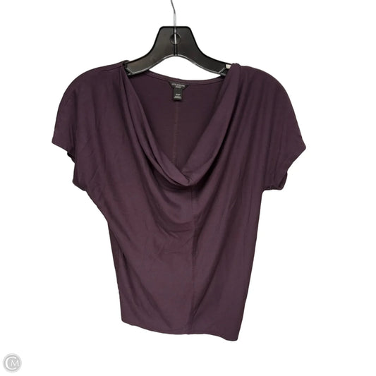 Top Short Sleeve By Ann Taylor In Purple, Size: Xsp