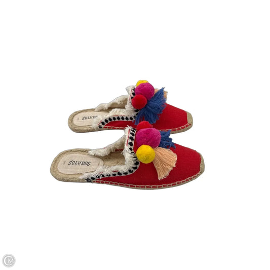 Sandals Flats By Soludos In Multi-colored, Size: 7.5