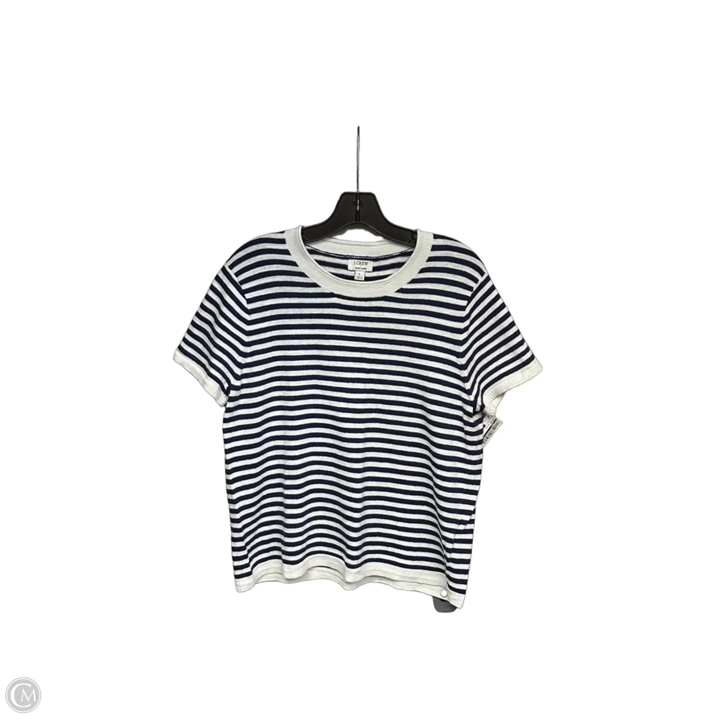 Top Short Sleeve By J. Crew In Striped Pattern, Size: L