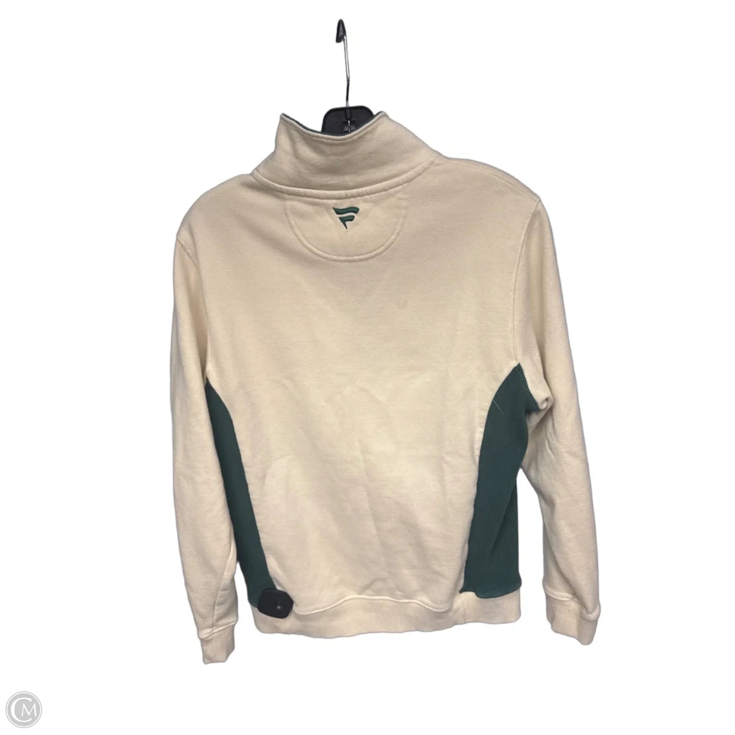 Athletic Sweatshirt Collar By Fanatics In Cream & Green, Size: S