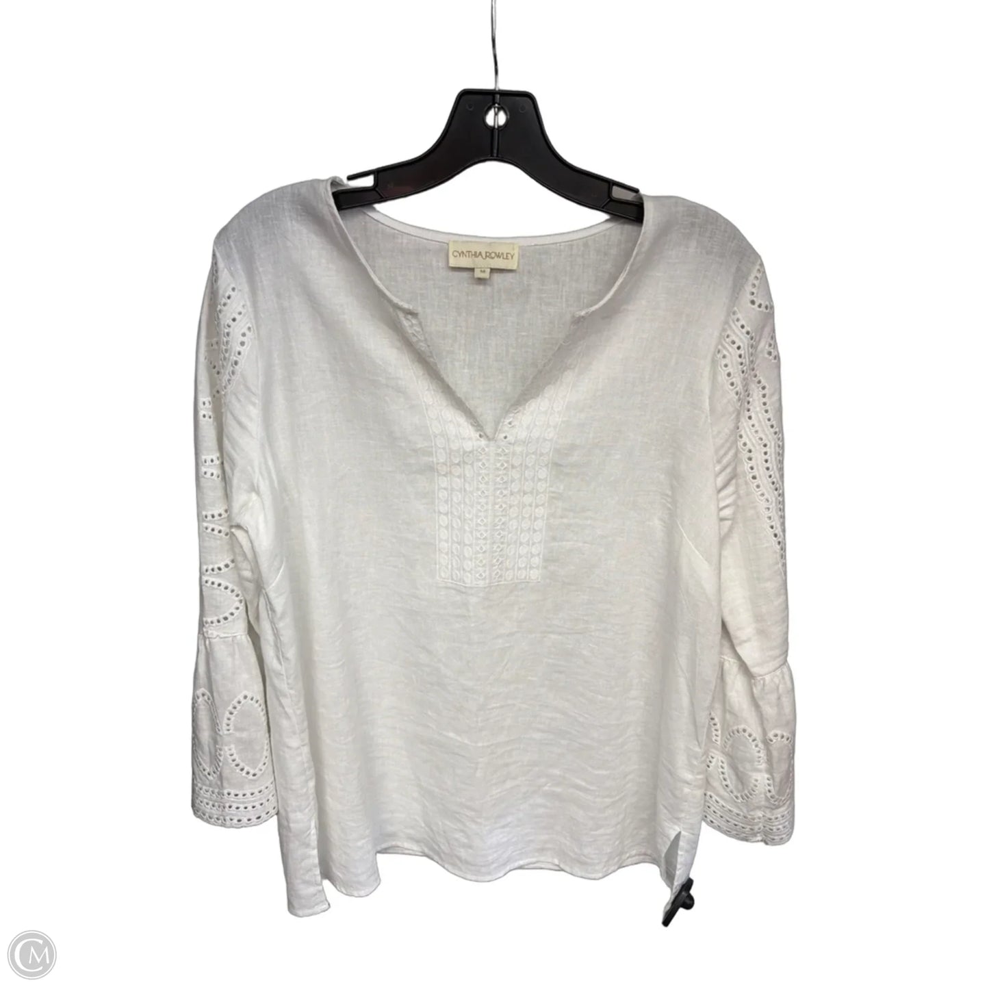 Top Long Sleeve By Cynthia Rowley In White, Size: M