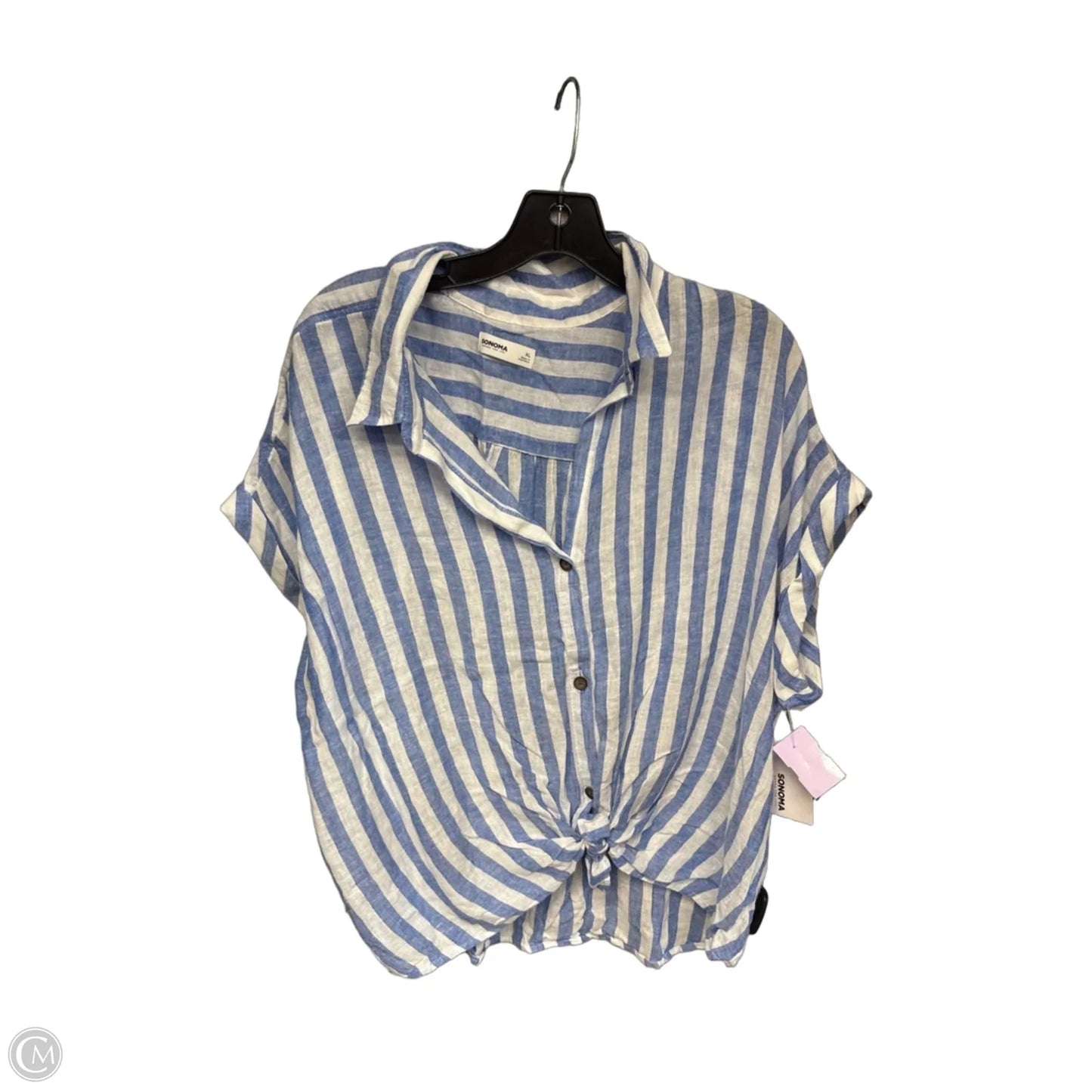 Top Short Sleeve By Sonoma In Striped Pattern, Size: Xl