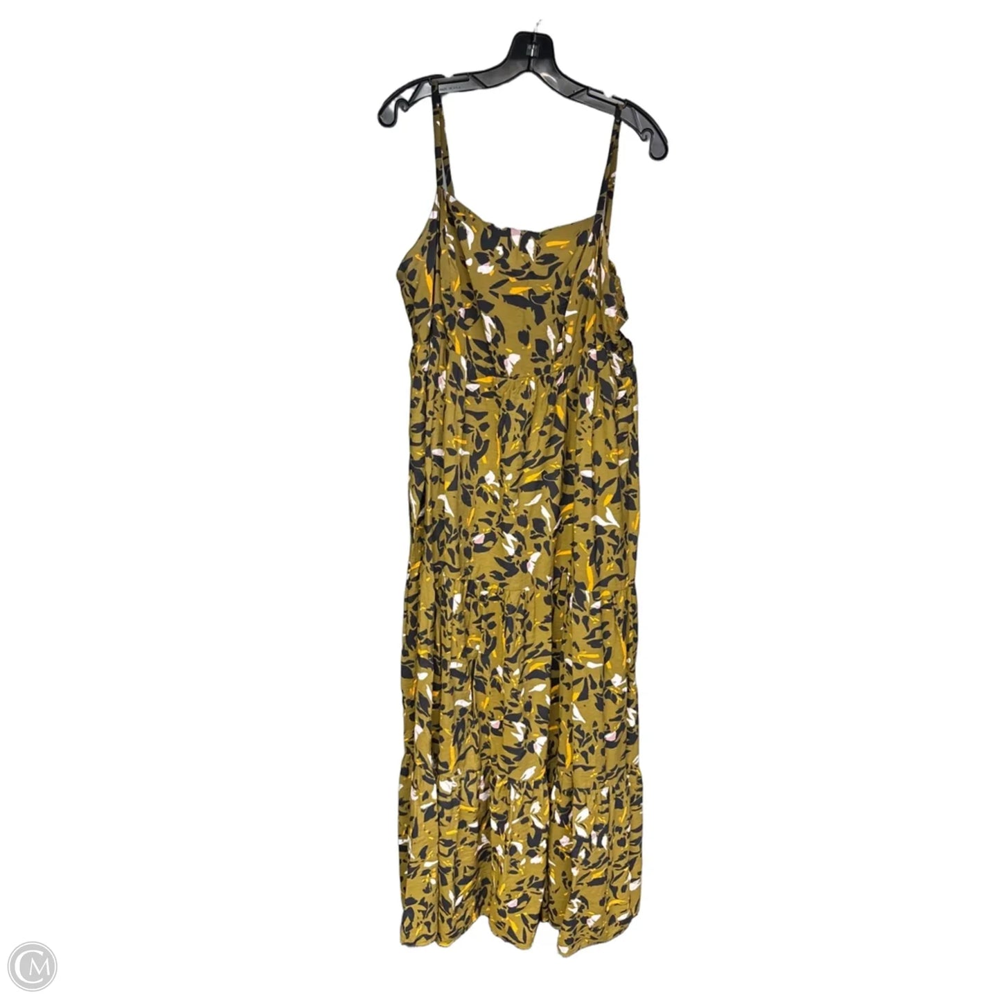 Dress Casual Maxi By Nine West In Green & Orange, Size: Xl
