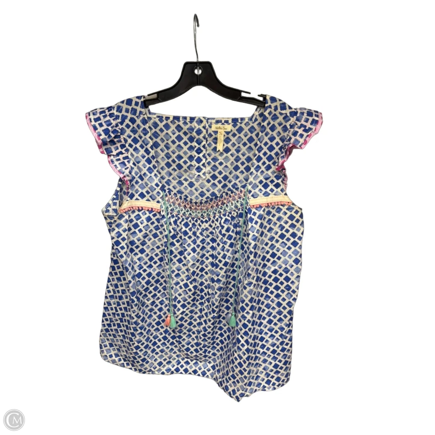 Top Sleeveless By Matilda Jane In Blue & Pink, Size: Xl