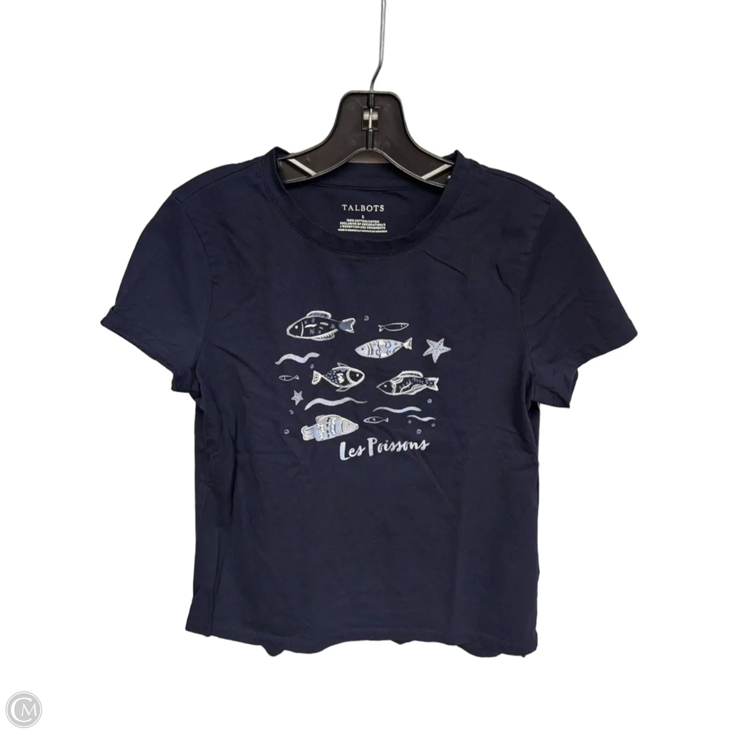 Top Short Sleeve By Talbots In Blue, Size: S