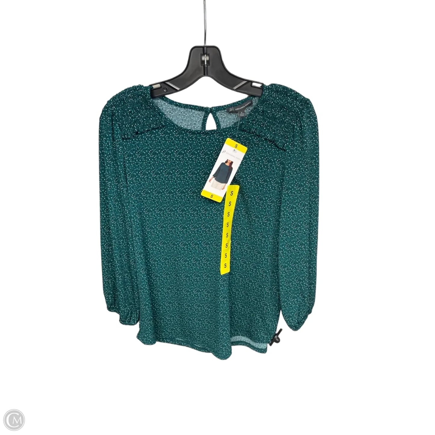 Top Long Sleeve By Adrianna Papell In Green, Size: S