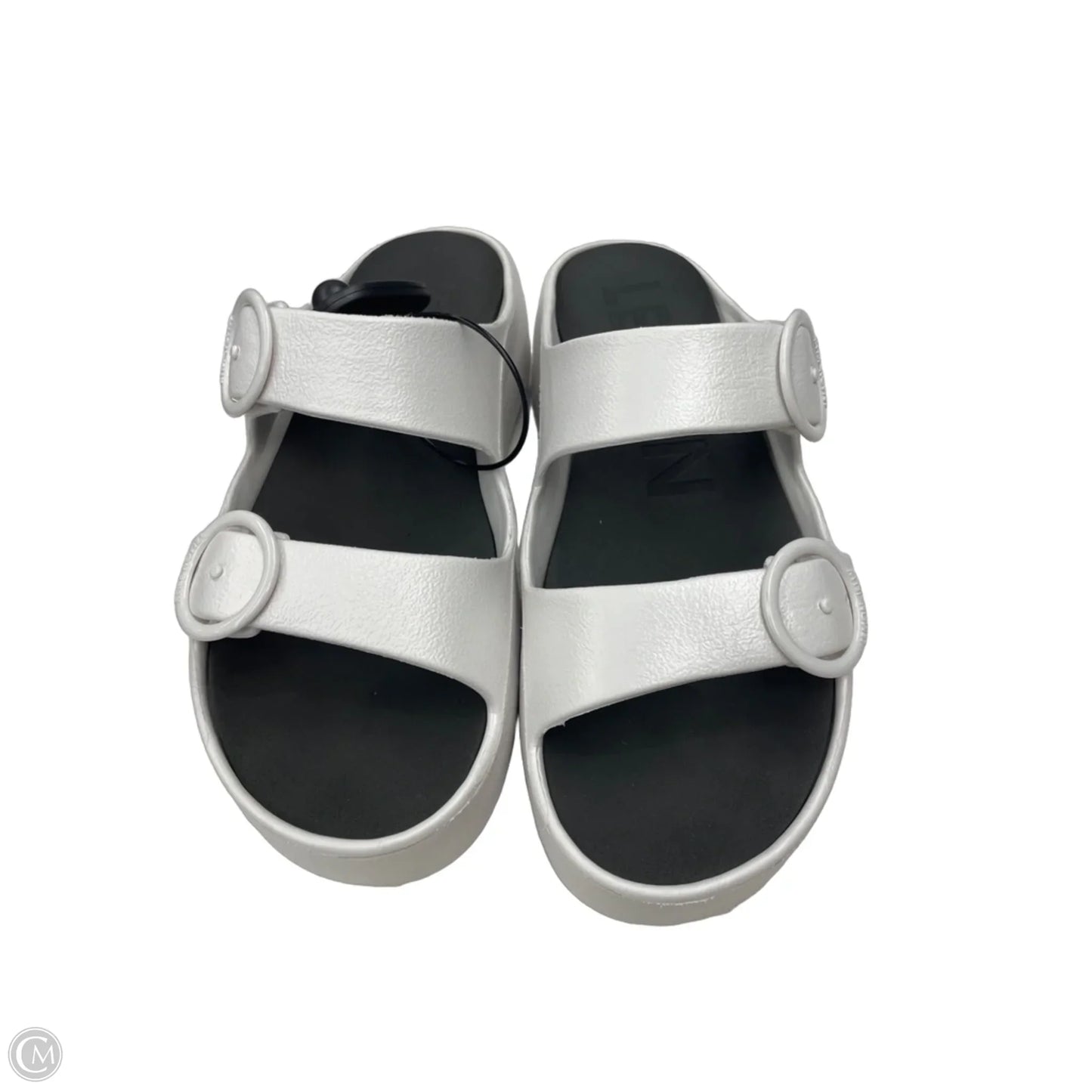 Sandals Heels Wedge By Clothes Mentor In White, Size: 9.5