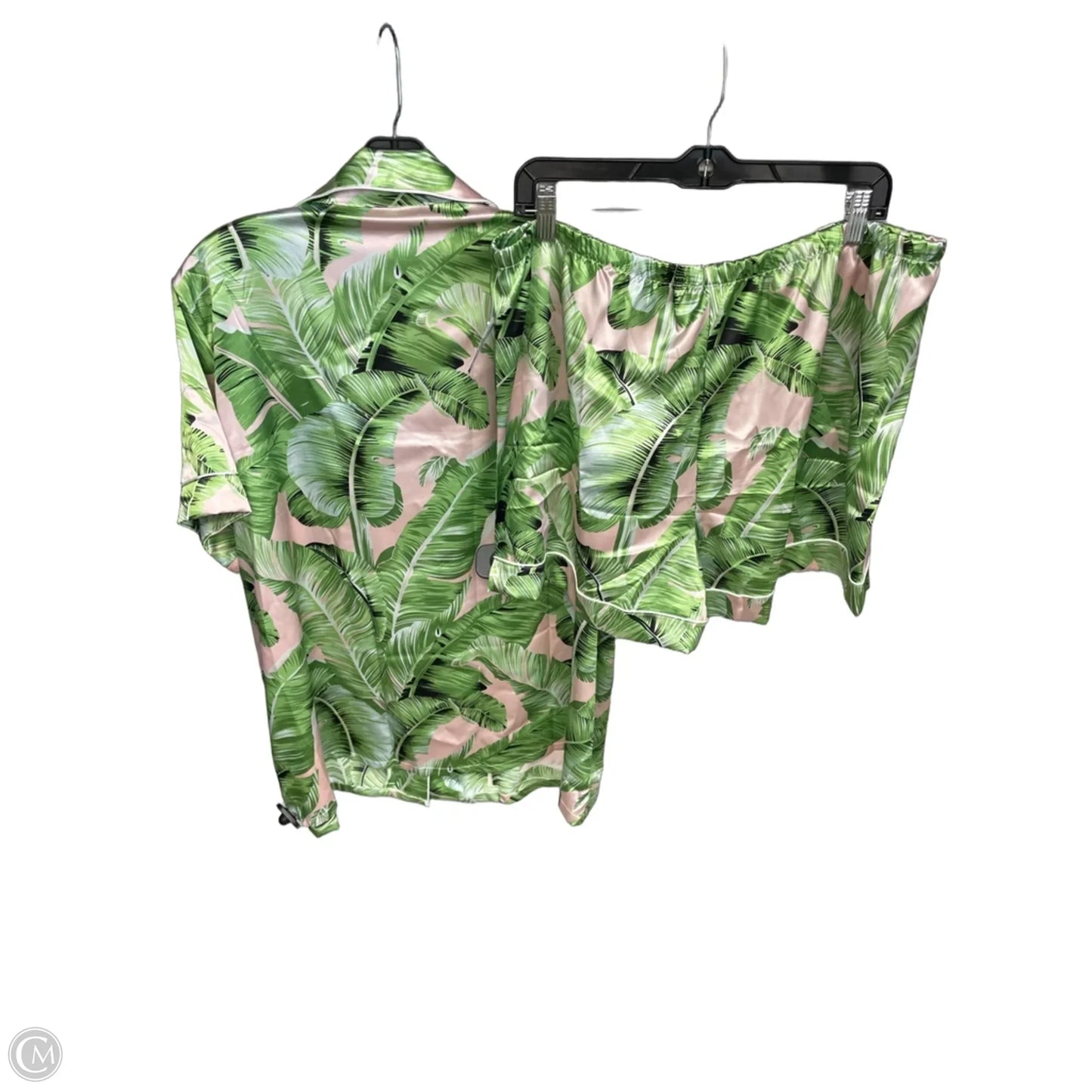 Pajamas 2pc By Ekouaer In Tropical Print, Size: 2x