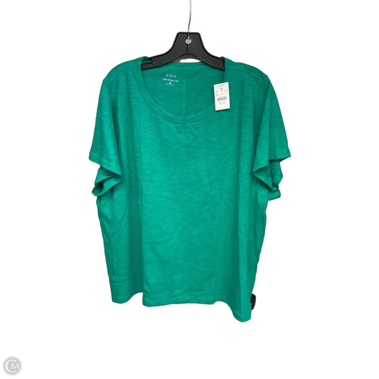 Top Short Sleeve By J. Crew In Green, Size: 3x