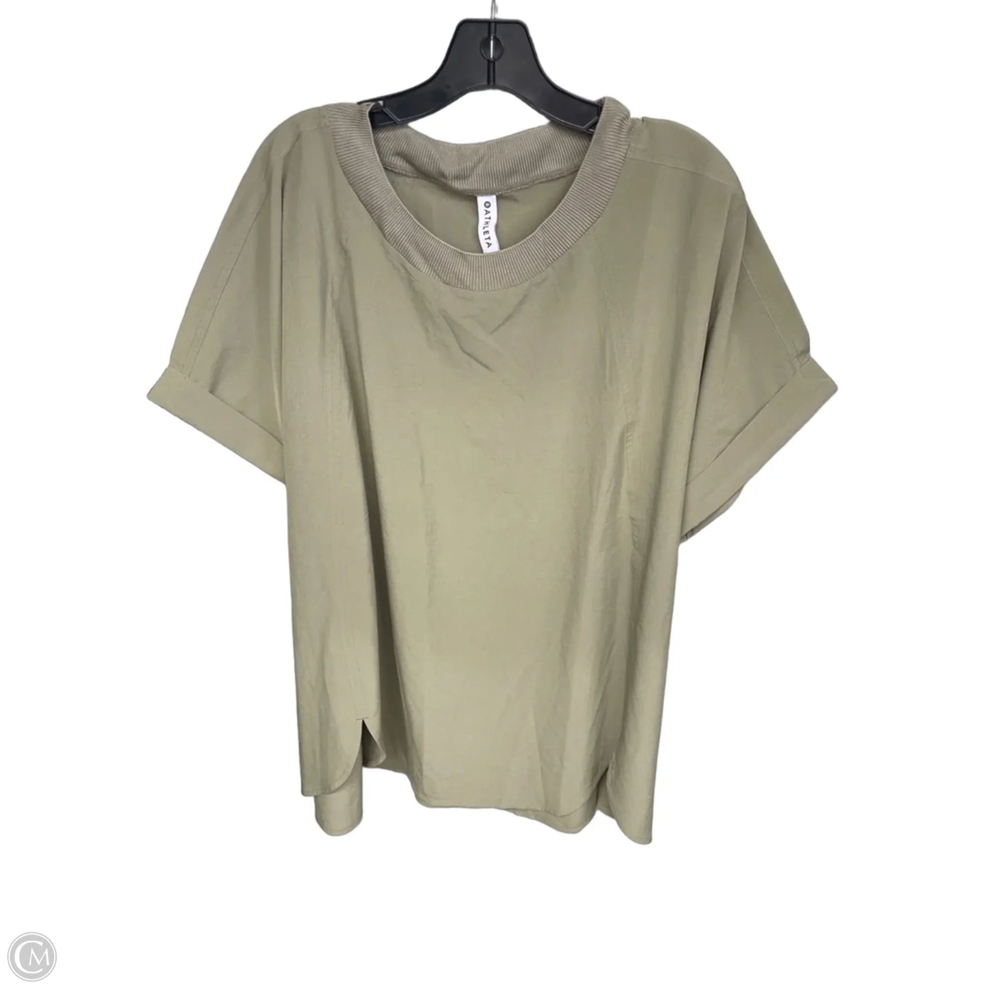 Top Short Sleeve By Athleta In Green, Size: 3X