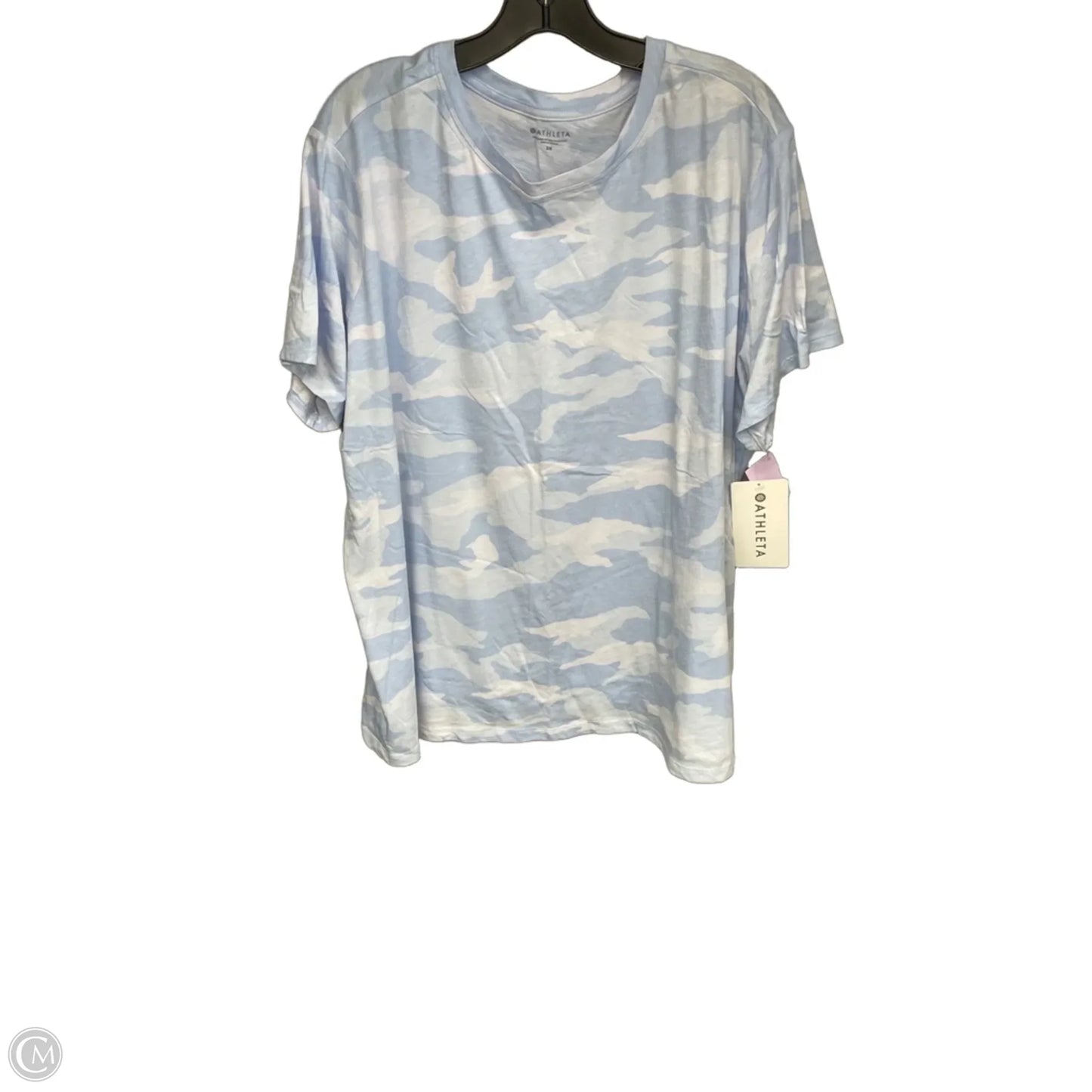 Top Short Sleeve By Athleta In Blue, Size: 3x