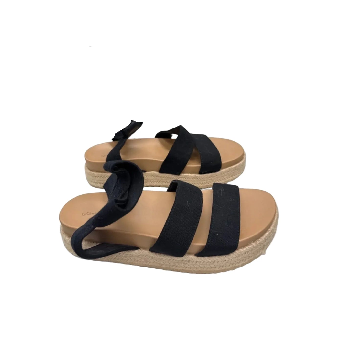 Sandals Heels Wedge By Universal Thread In Black, Size: 7.5