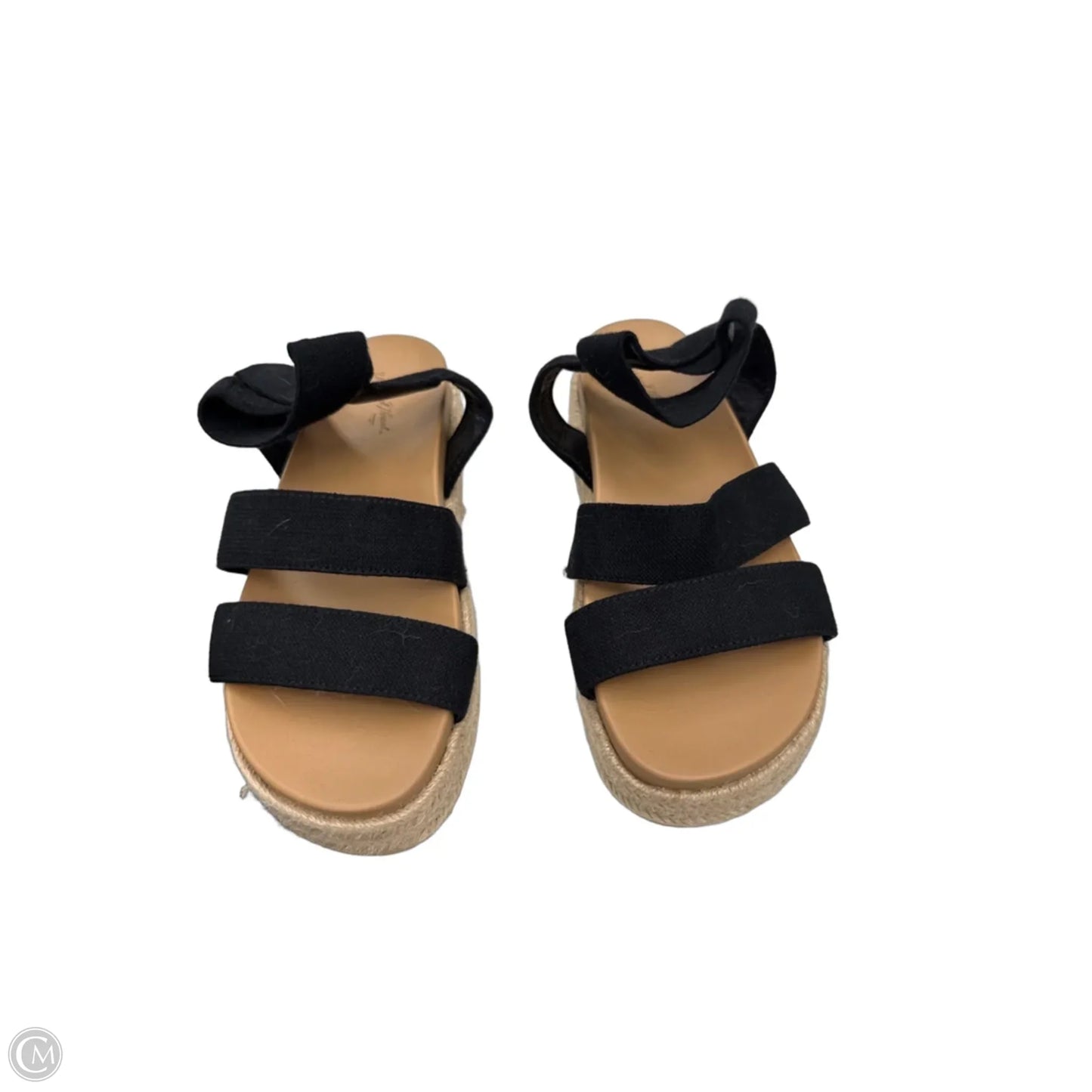 Sandals Heels Wedge By Universal Thread In Black, Size: 7.5