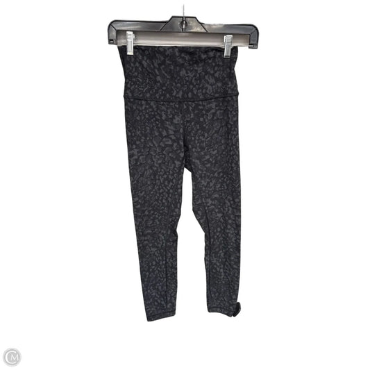 Athletic Leggings By Lululemon In Black & Grey, Size: 4