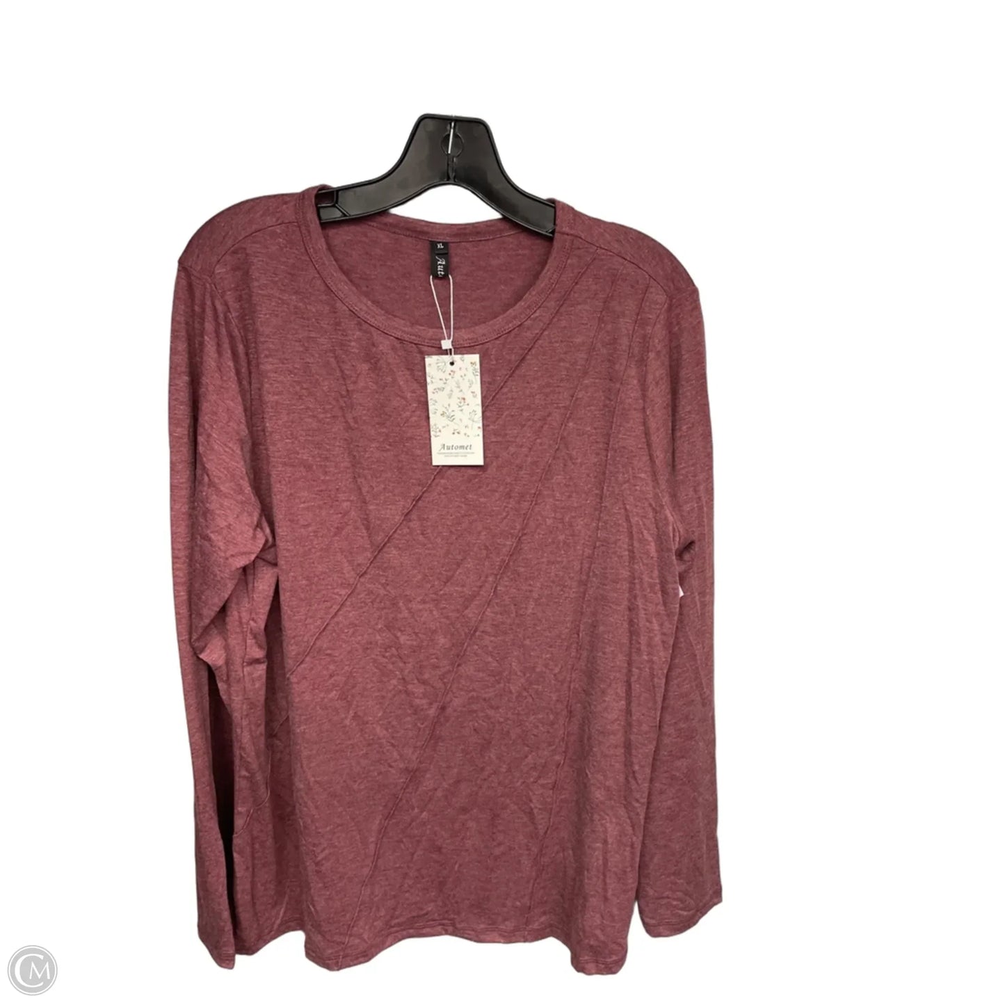 Top Long Sleeve By Automet In Maroon, Size: Xl