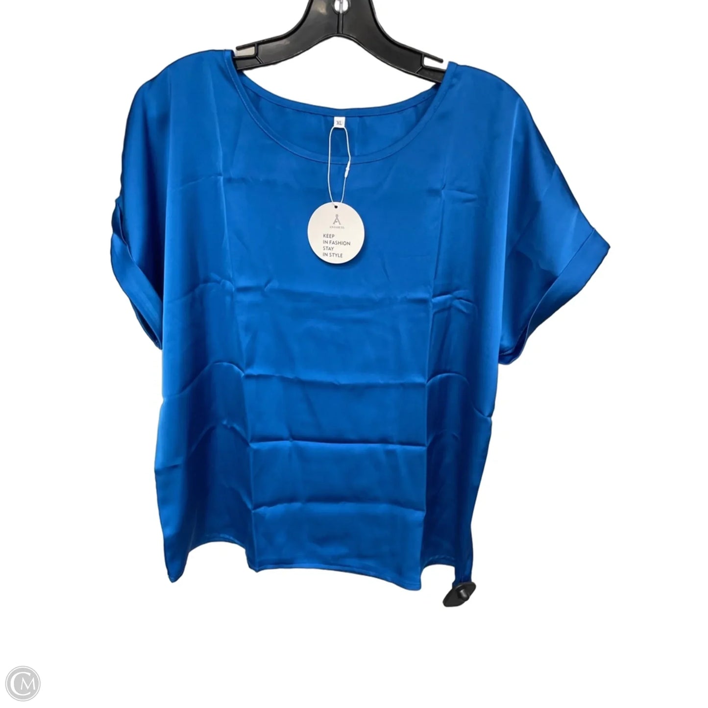Top Short Sleeve By Anrabess In Blue, Size: Xl