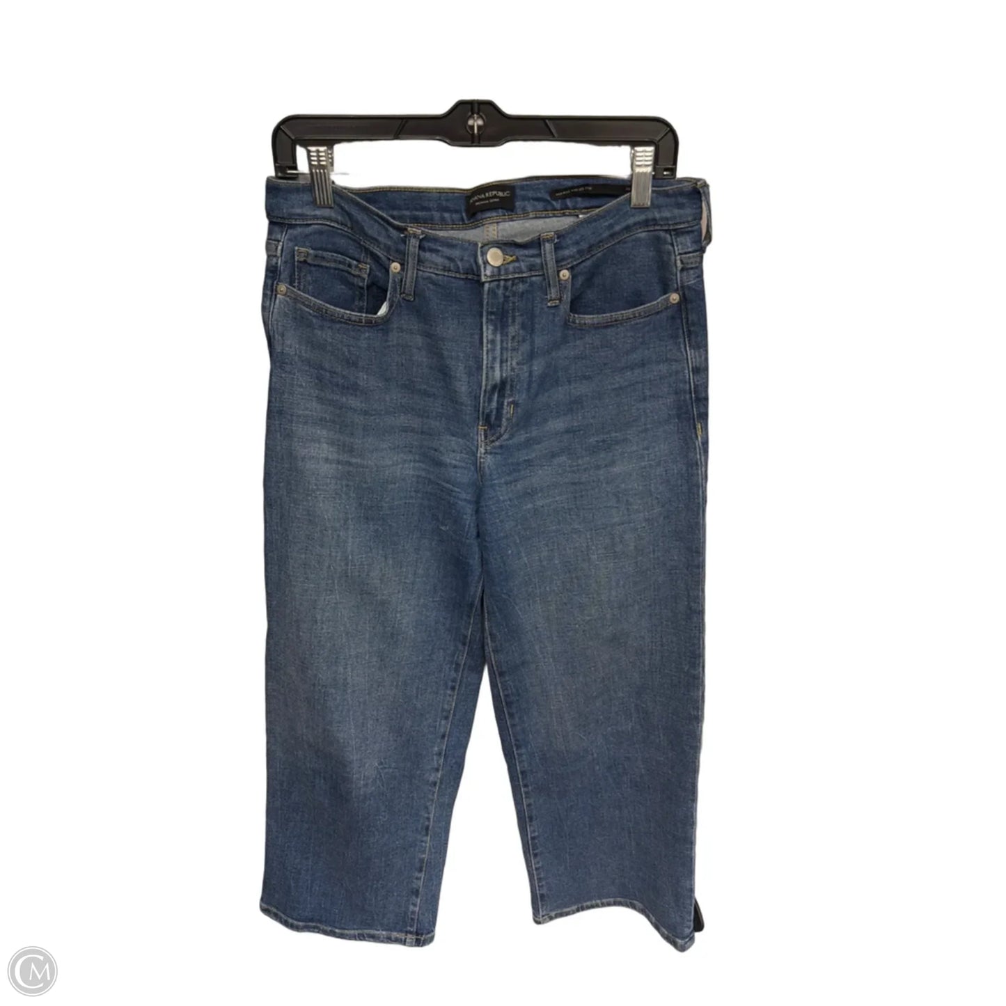 Jeans Straight By Banana Republic In Blue Denim, Size: 8