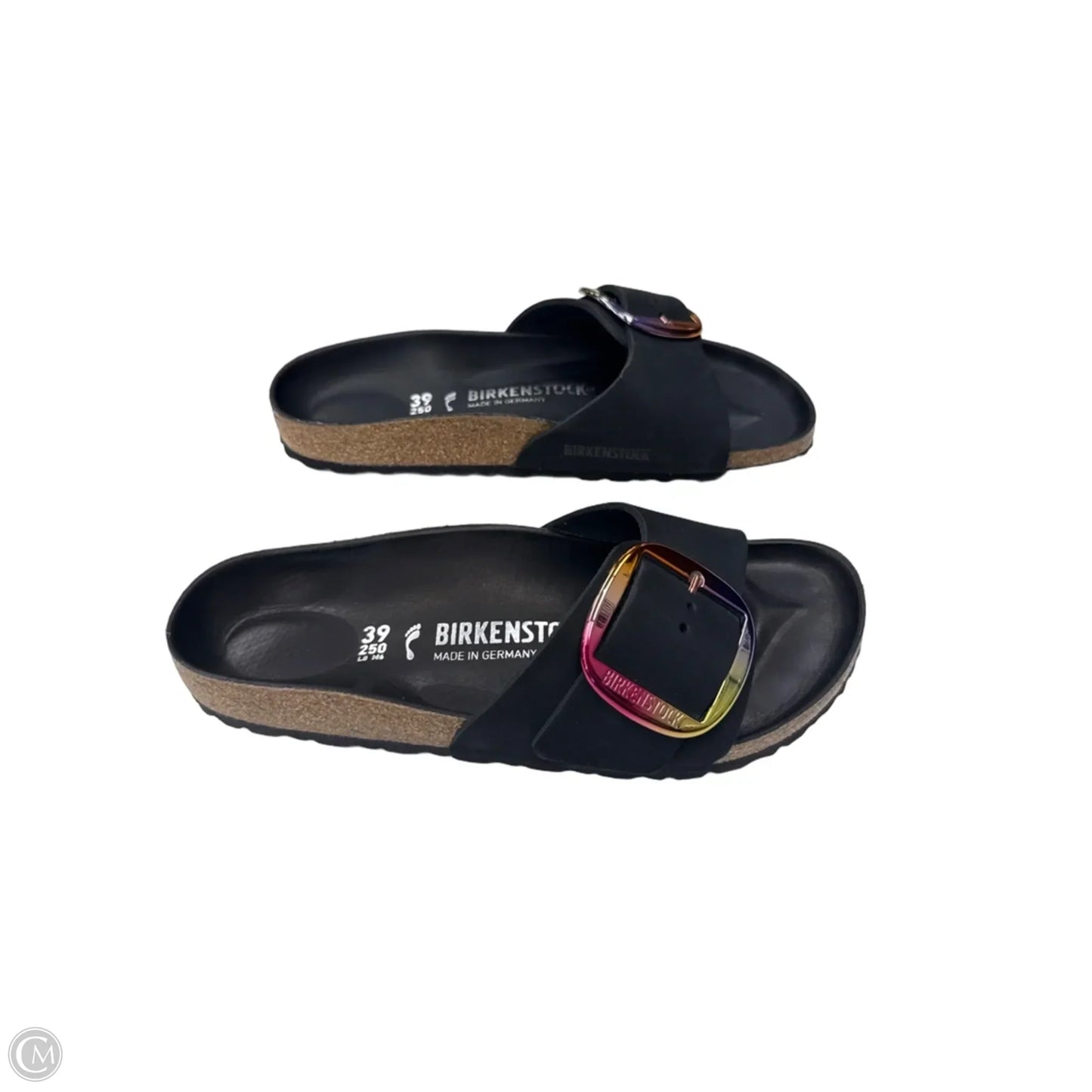 Sandals Flats By Birkenstock In Black, Size: 8