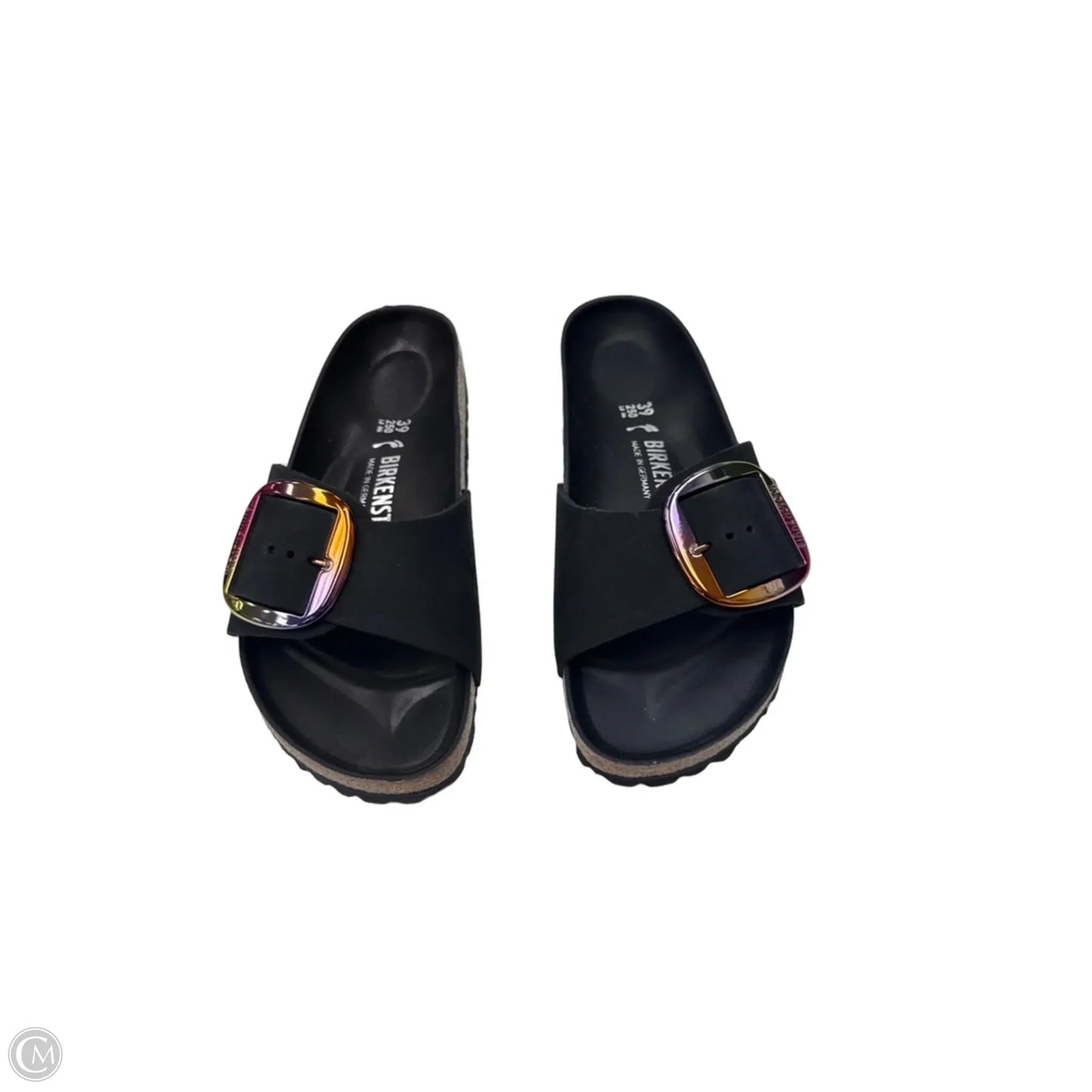 Sandals Flats By Birkenstock In Black, Size: 8