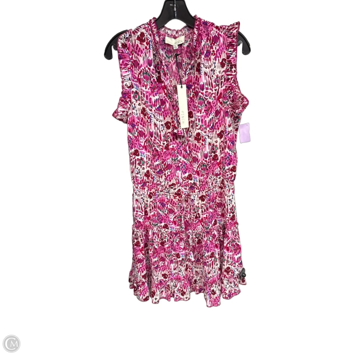 Dress Casual Midi By Pinch In Pink & White, Size: L