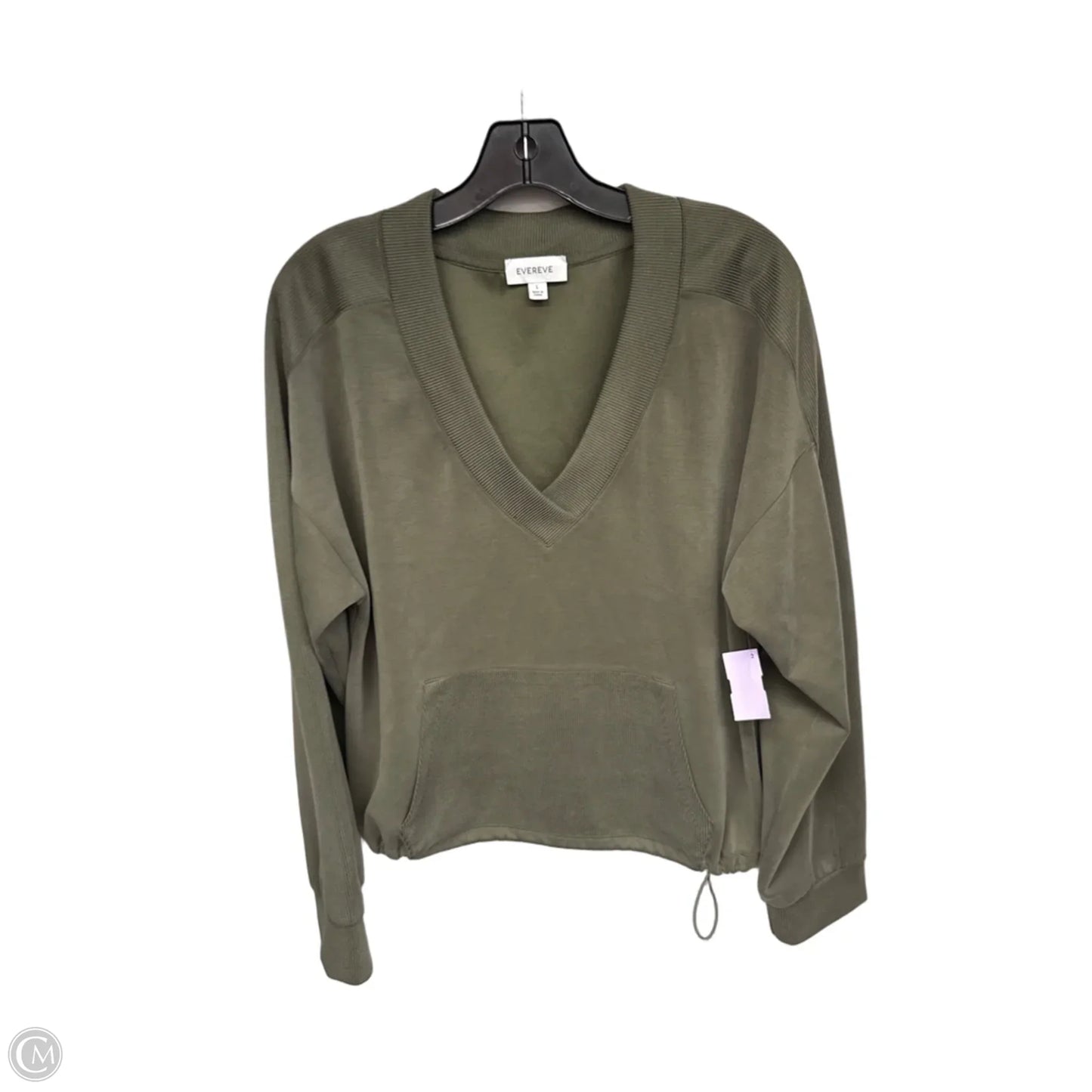 Top Long Sleeve By Evereve In Green, Size: L