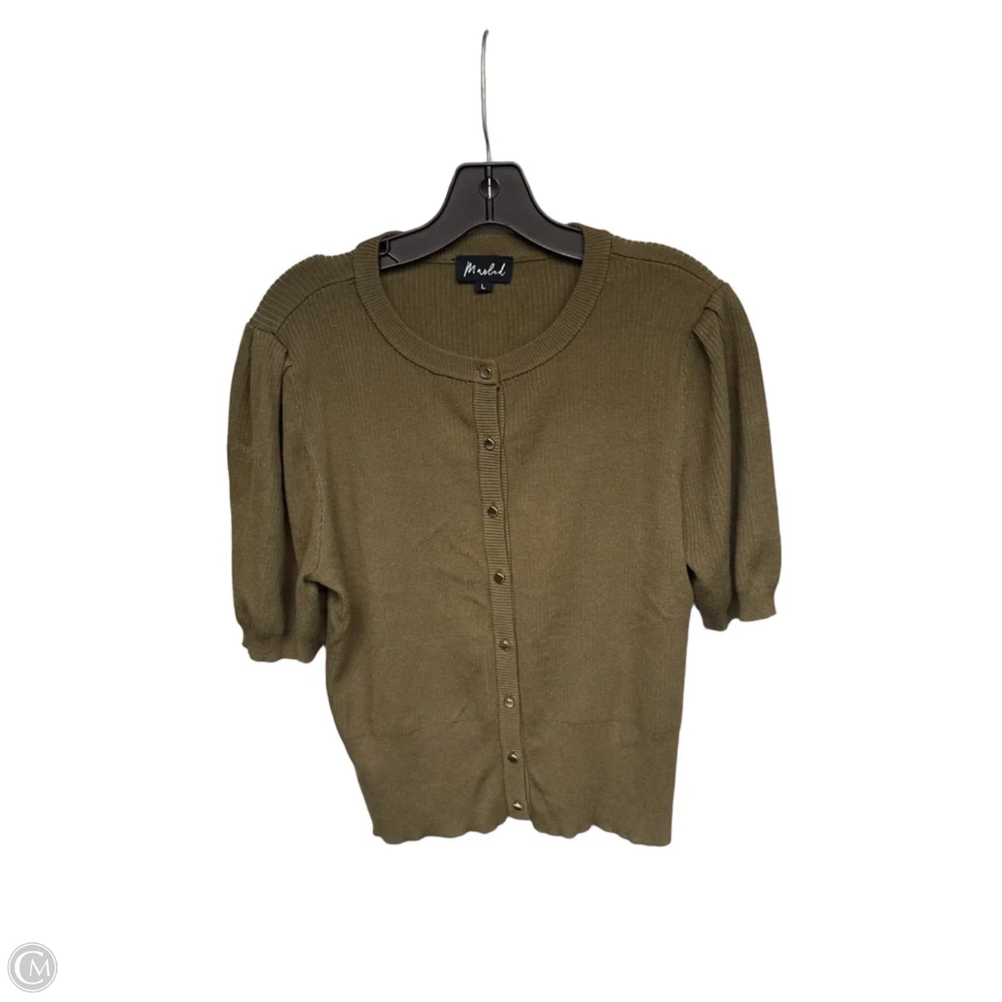 Top Short Sleeve By Marled In Green, Size: L