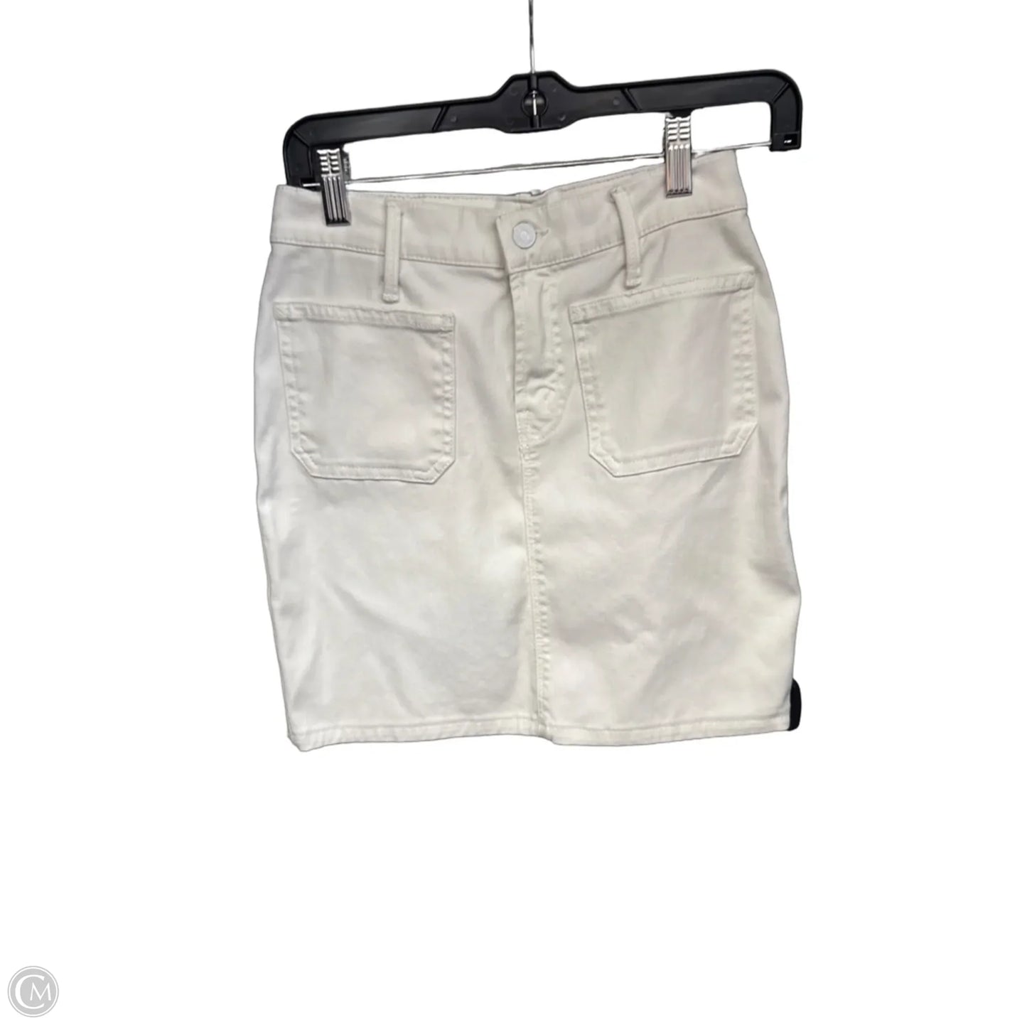 Skirt Midi By Mother In White Denim, Size: 4