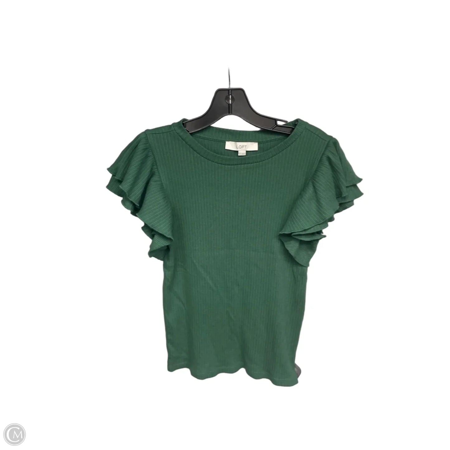 Top Short Sleeve By Loft In Green, Size: M