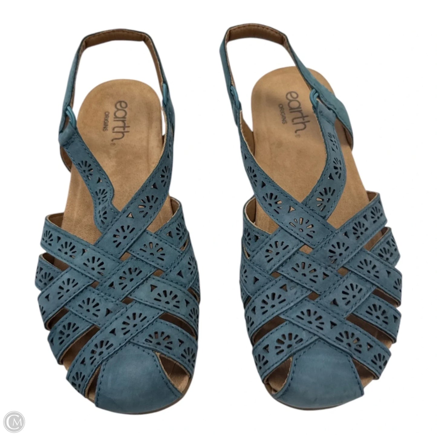 Sandals Flats By Earth In Blue, Size: 8