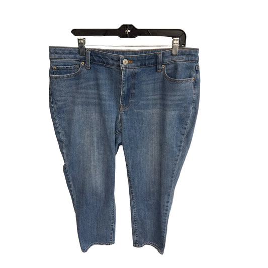 Jeans Cropped By Talbots In Blue Denim, Size: 14p