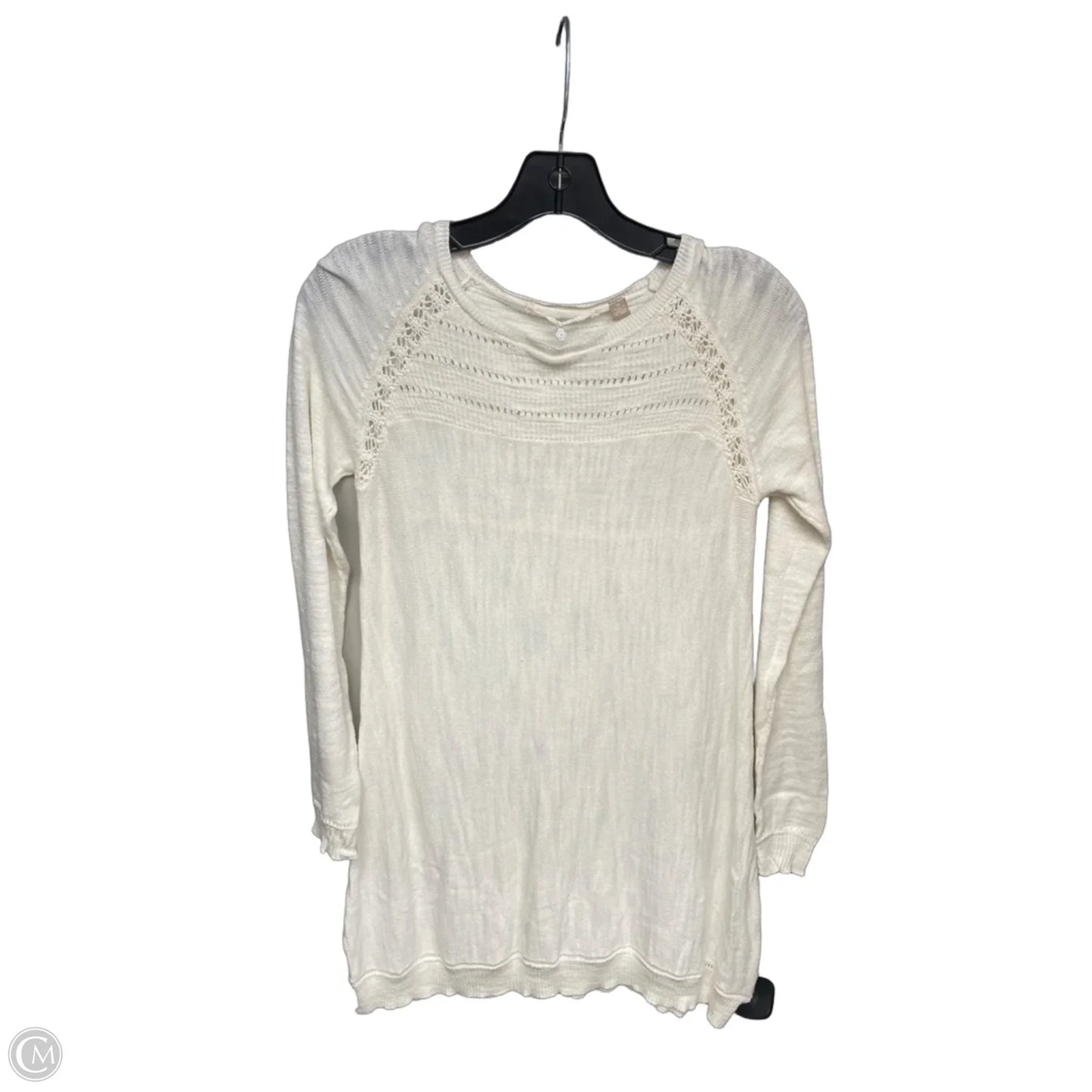Top Long Sleeve By Knitted And Knotted In Cream, Size: Xs
