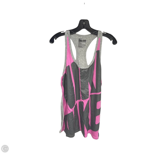 Athletic Tank Top By Nike Apparel In Grey & Pink, Size: Xl