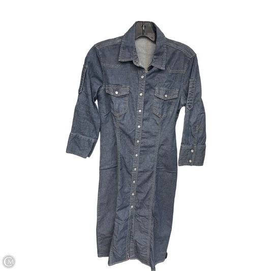 Dress Casual Midi By Dkny In Blue Denim, Size: 6