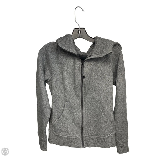 Athletic Jacket By Lululemon In Grey, Size: 6