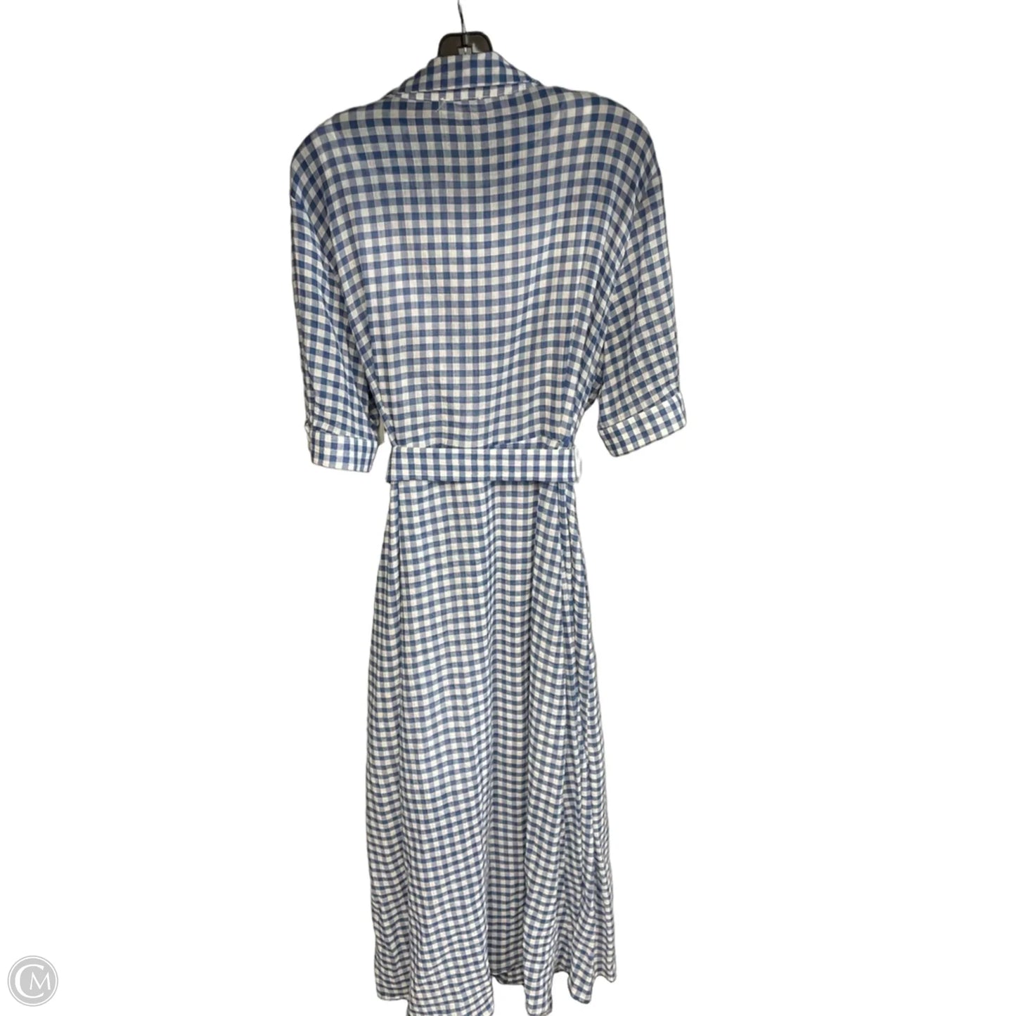 Dress Casual Maxi By Calvin Klein In Checkered Pattern, Size: 14