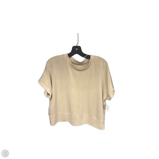 Athletic Top Short Sleeve By Lululemon In Beige, Size: 12