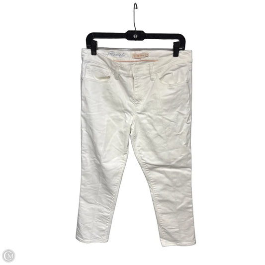 Jeans Designer By Tory Burch In White Denim, Size: 8