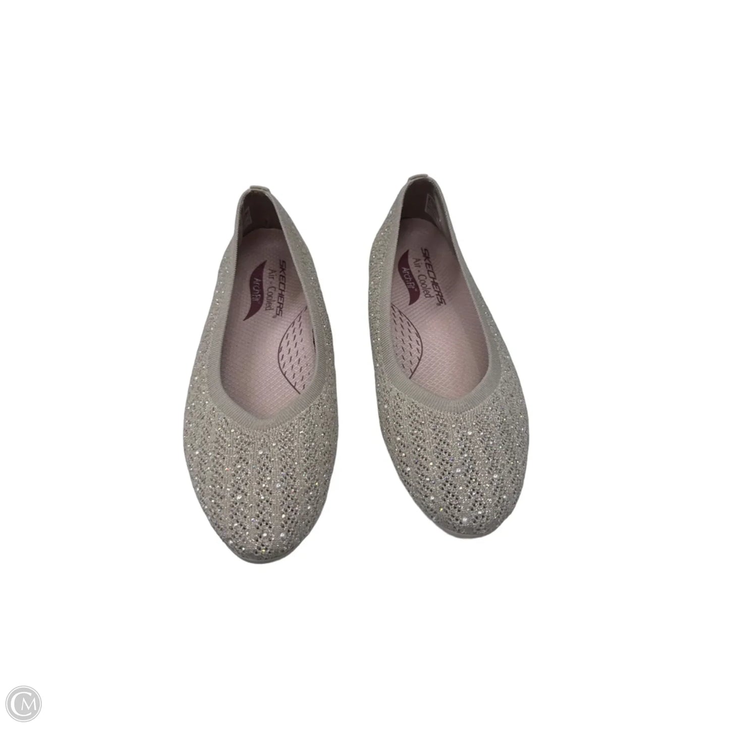 Shoes Flats By Skechers In Silver, Size: 8.5