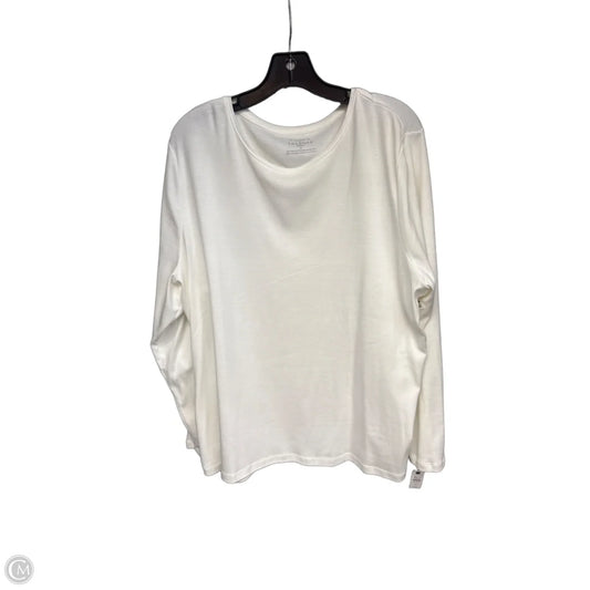 Top Long Sleeve By Talbots In White, Size: 3x