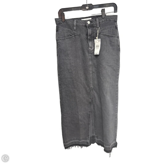 Skirt Maxi By Mng In Grey Denim, Size: M