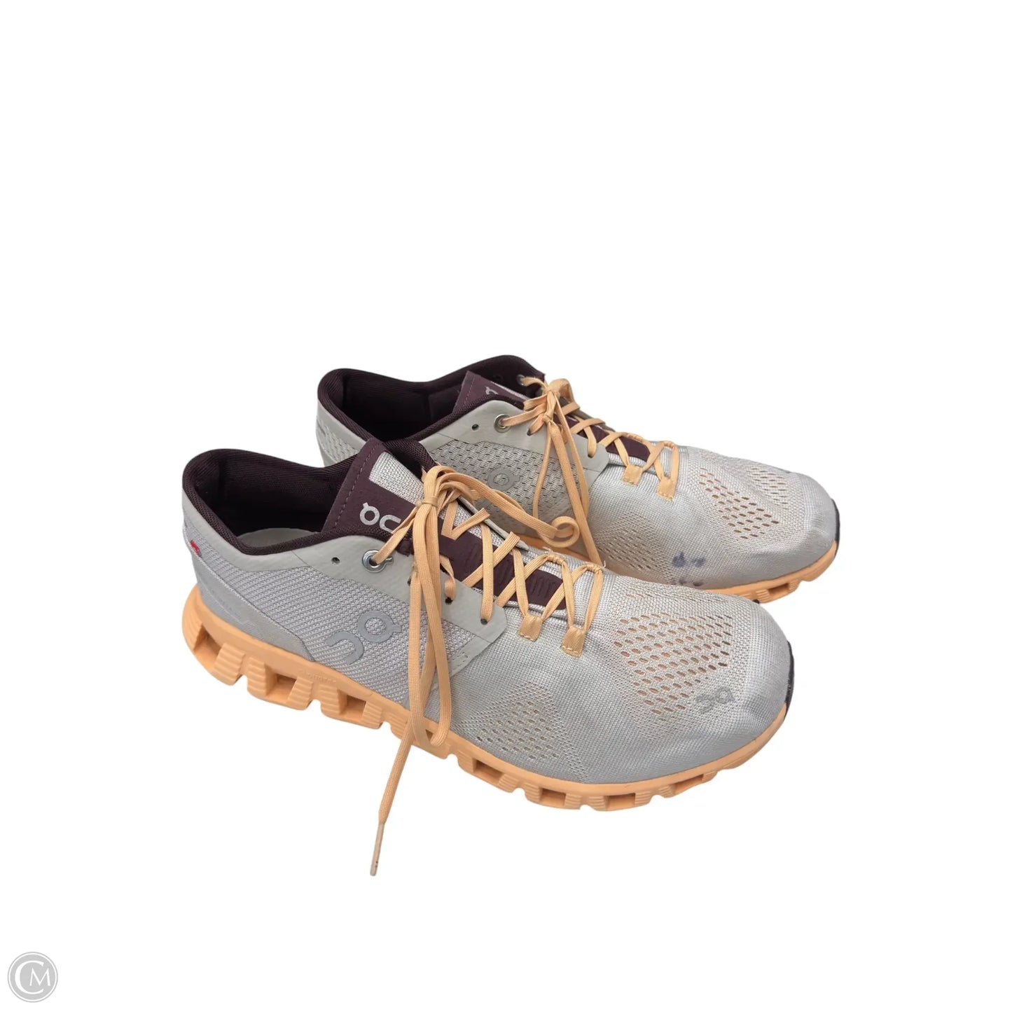 Shoes Athletic By On In Grey & Orange, Size: 10