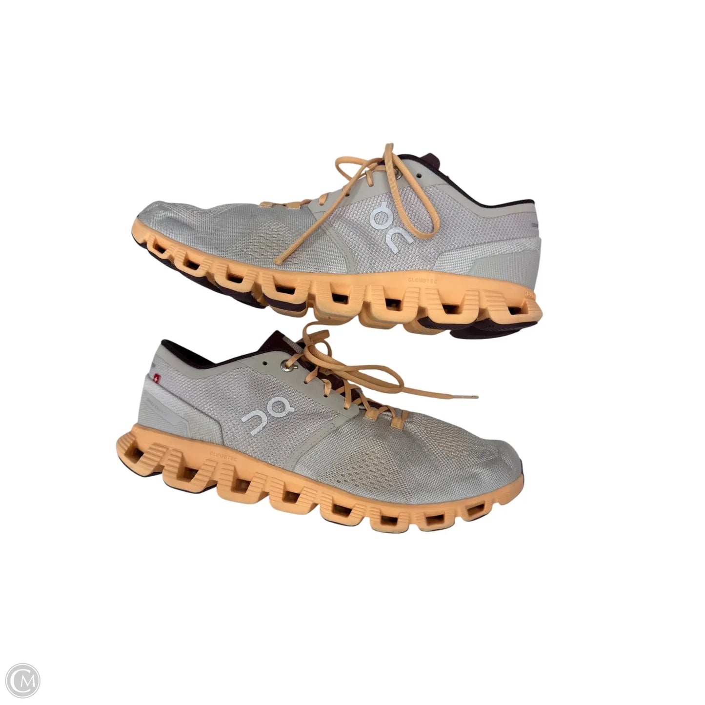 Shoes Athletic By On In Grey & Orange, Size: 10