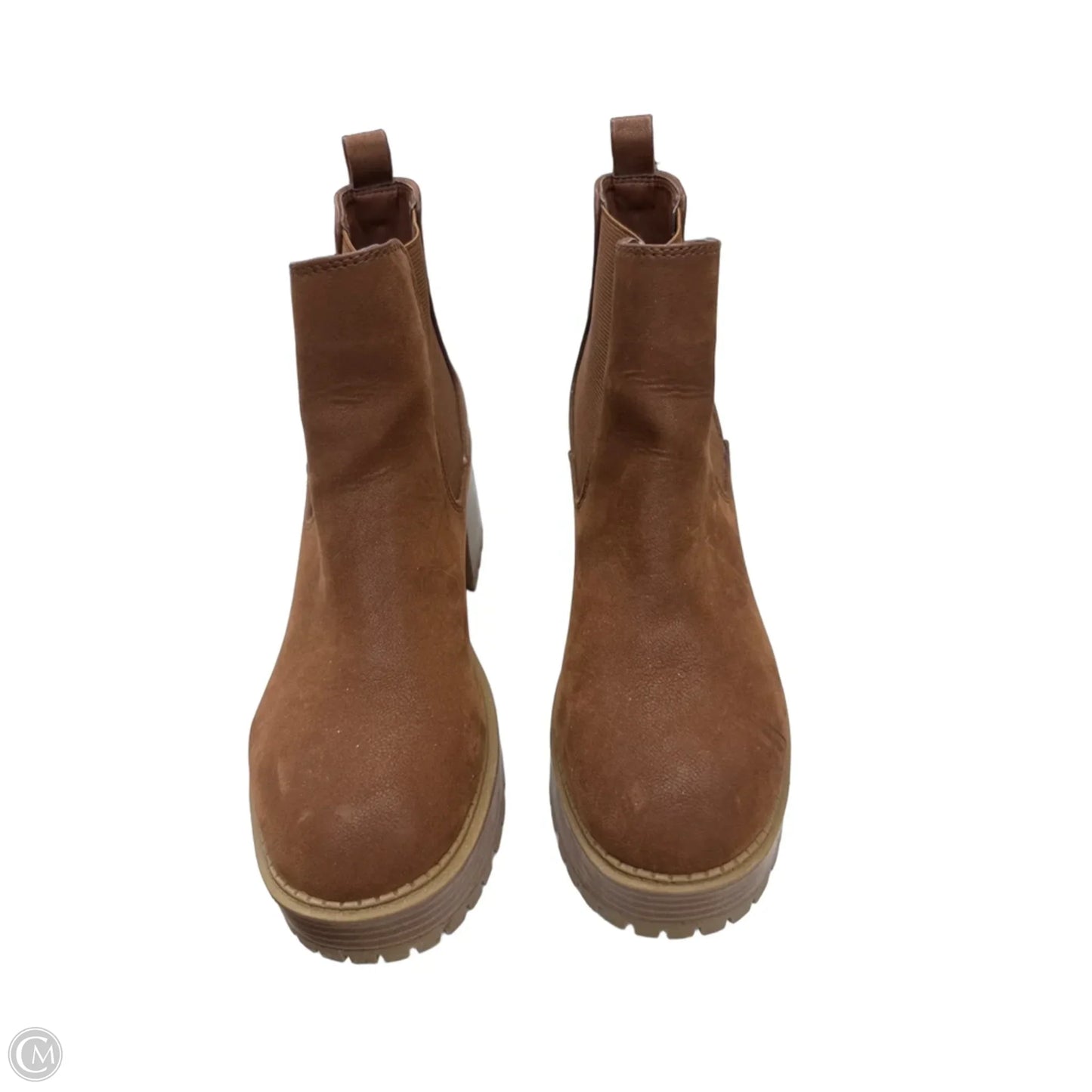 Boots Ankle Heels By Mia In Brown, Size: 9