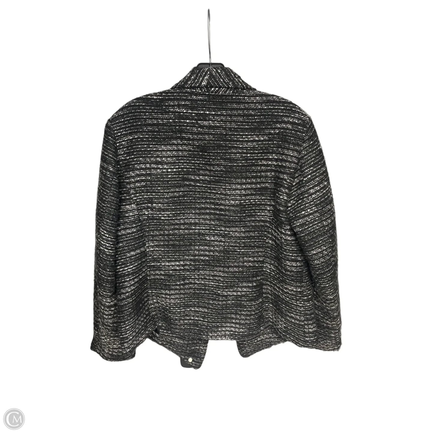 Blazer By Chicos In Black & White, Size: Xl