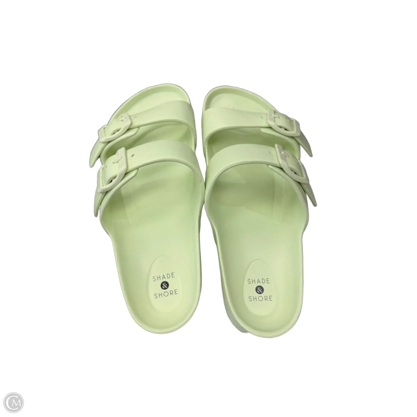 Sandals Flats By Shade & Shore In Green, Size: 9