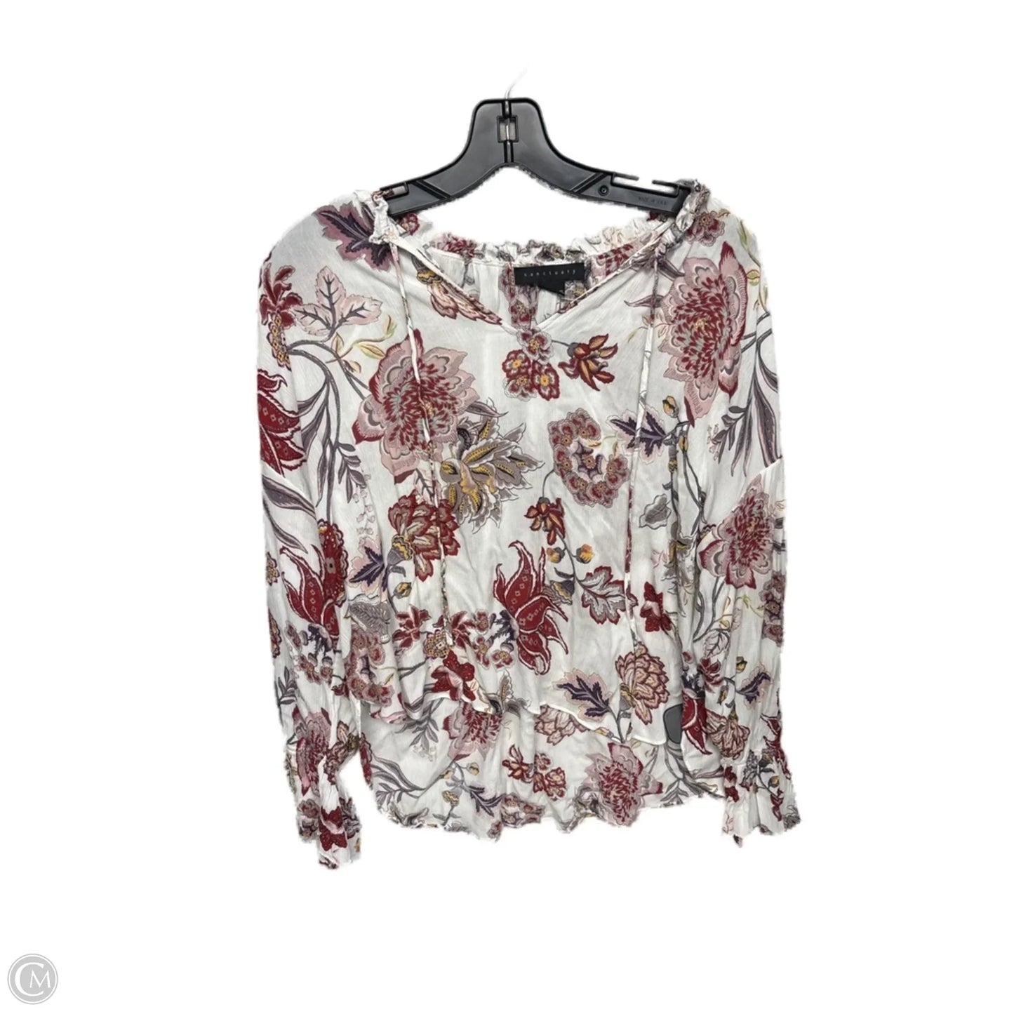 Top Long Sleeve By Sanctuary In Red & White, Size: Xs