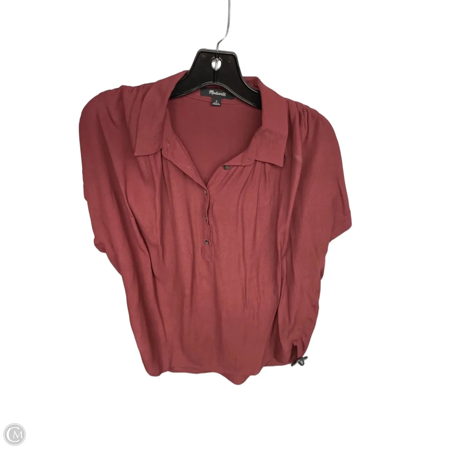 Top Short Sleeve By Madewell In Maroon, Size: M