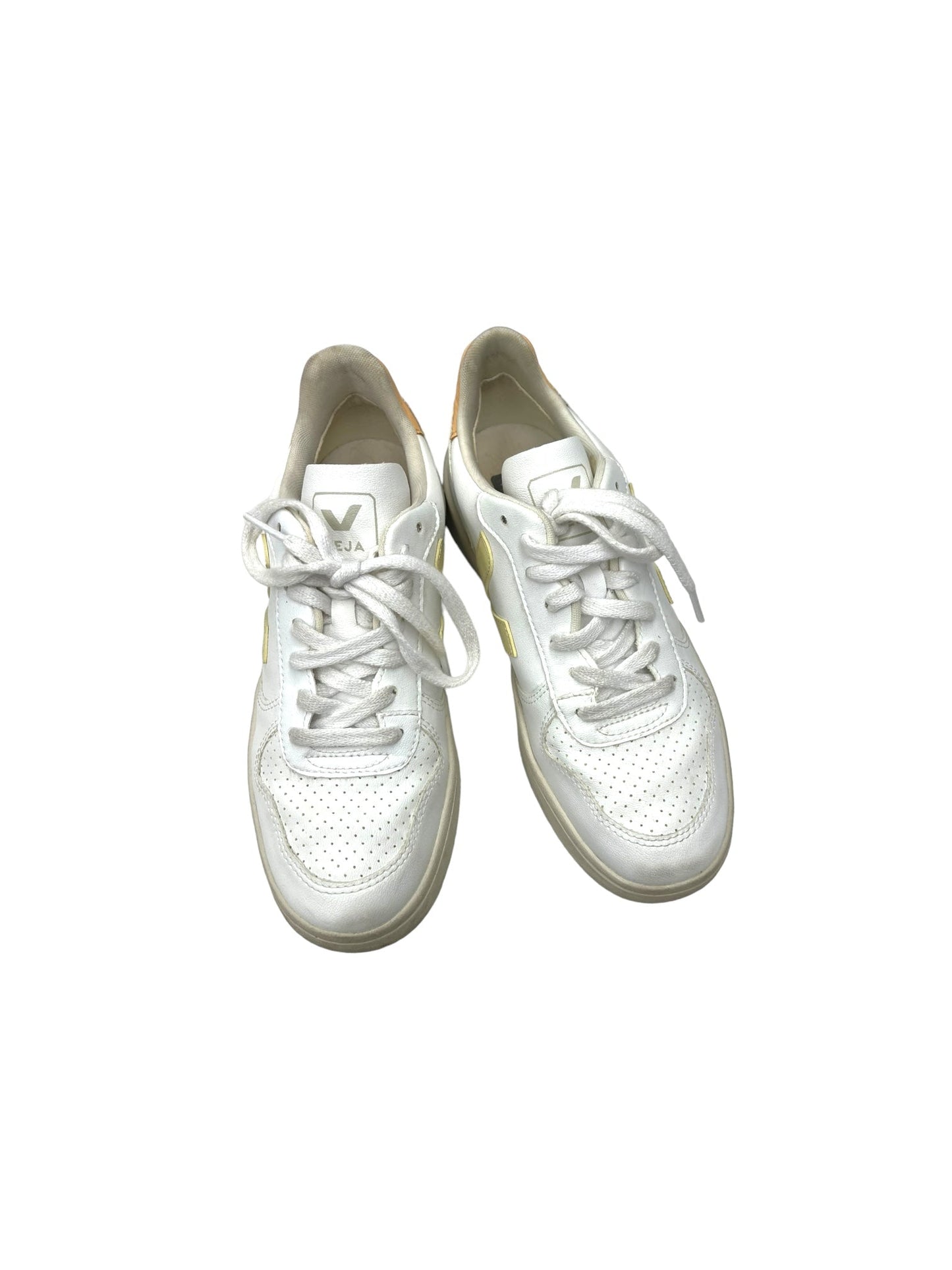 White & Yellow Shoes Sneakers VEJA, Size 8