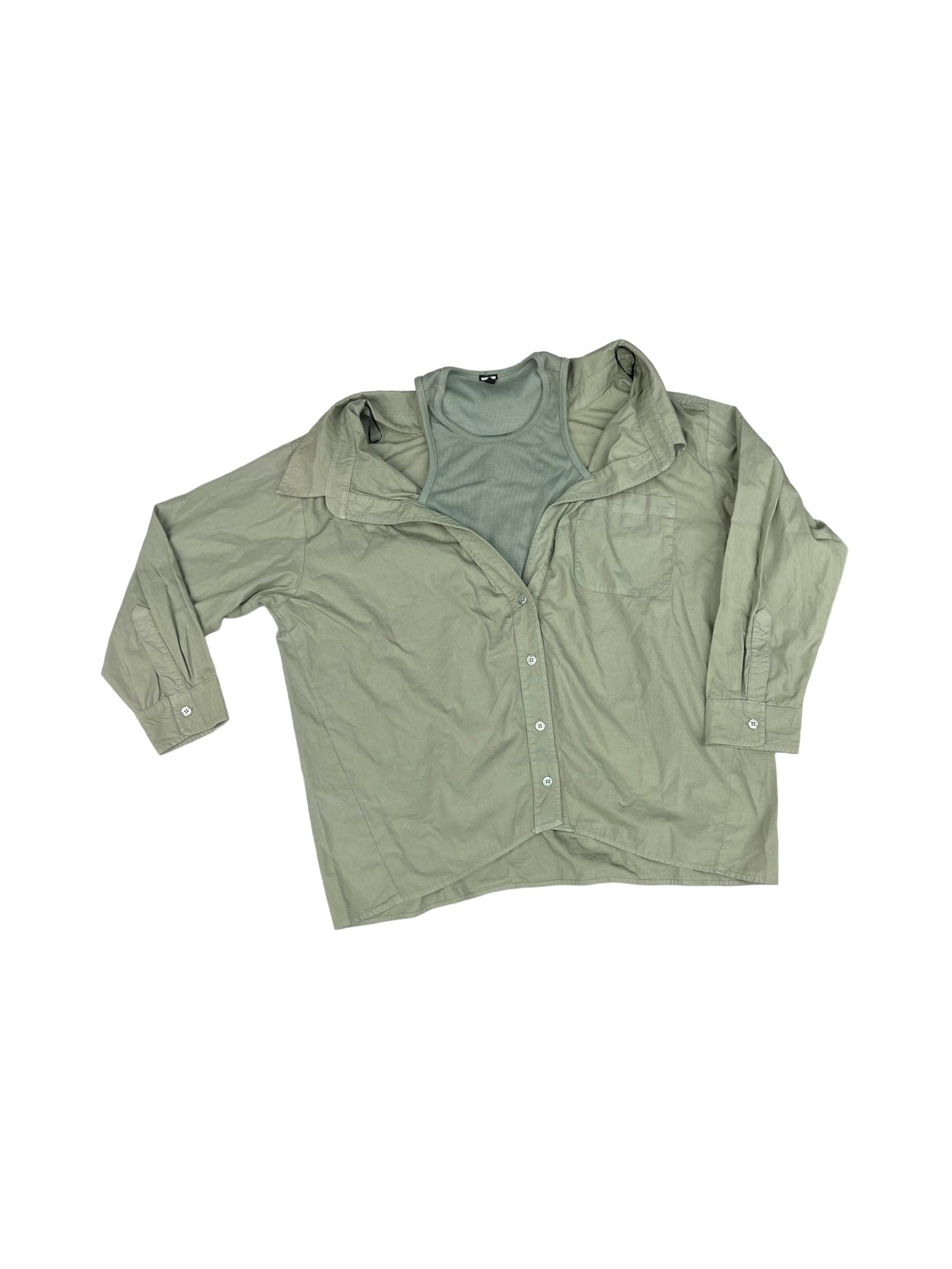 Green Top Long Sleeve MONROW, Size L