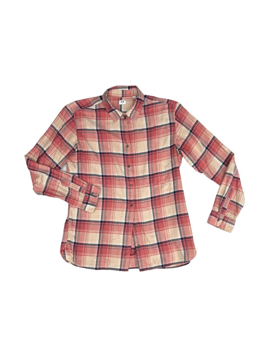 Plaid Pattern Top Long Sleeve Uniqlo, Size M